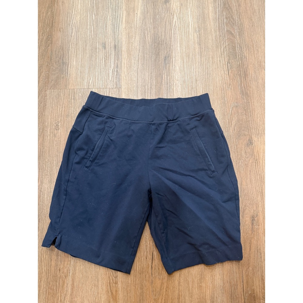 Athleta Mens Navy Blue Athletic‎ Shorts Zipper Pockets Size S Activewear